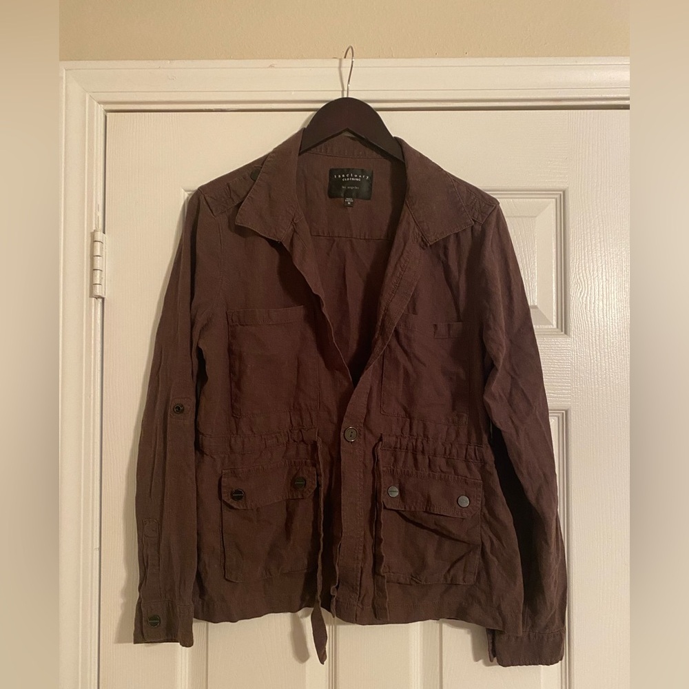 Sanctuary Clothing Los Angeles Women’s Brown Jacket. Size Medium. Linen.